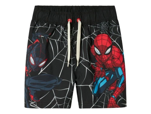 Sorte badeshorts med spiderman print fra Name It 13239661 Black